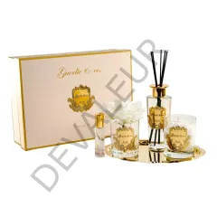 Guerlie&co. Luxury Gold Set Beyaz Gül