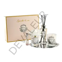 Guerlie&co. Luxury Silver Set Beyaz Gül